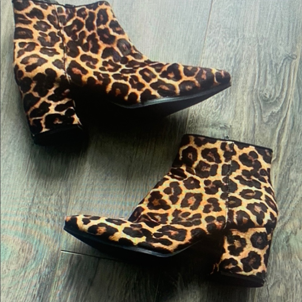 Leopard Print Ankle Boots
